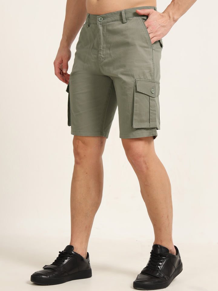 Ash Grey Cargo Shorts