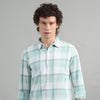Laurel Green Regular Fit Check Shirt Checks Shirt Bushirt