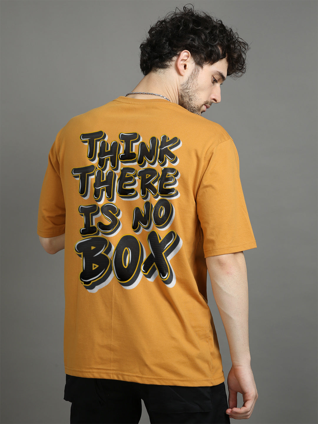 Think There is No Box Oversize T-Shirt Oversize T-Shirt Bushirt   