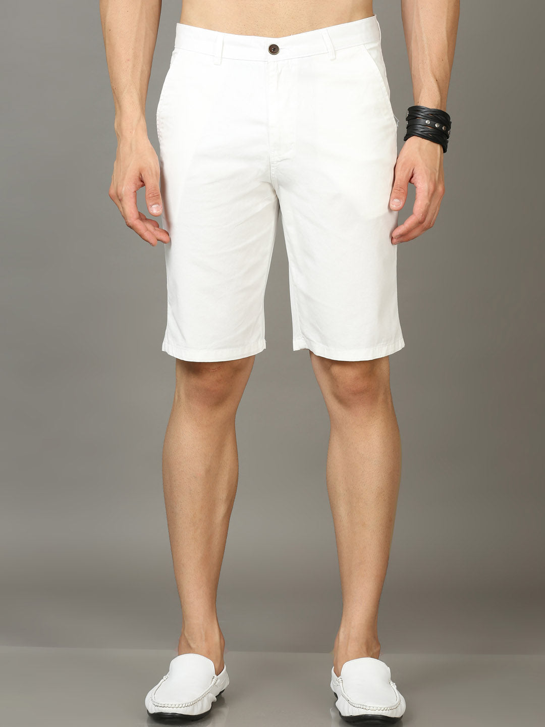 Classic White Chino Shorts Men's Shorts Bushirt   