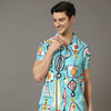 Tribe Blue Co-Ords Regular Size Co-Ords Bushirt   