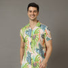 Monster Leaf Peach Co-Ords Regular Size Co-Ords Bushirt   