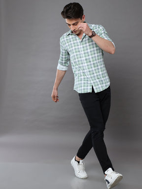 Sage Green Checks Shirt Checks Shirt Bushirt   