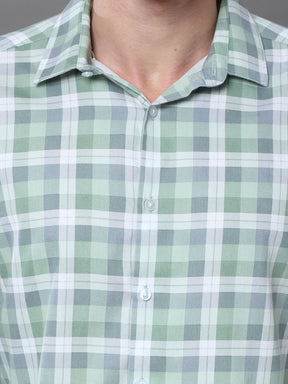 Sage Green Checks Shirt Checks Shirt Bushirt   