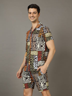 Tribe Brown Co-Ords Co-Ords Bushirt   