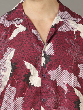 Flamingo Wine Co-Ords Co-Ords Bushirt   