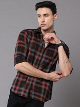Taupe Checks Shirt Checks Shirt Bushirt   