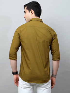 Fern Green Solid Shirt Solid Shirt Bushirt   