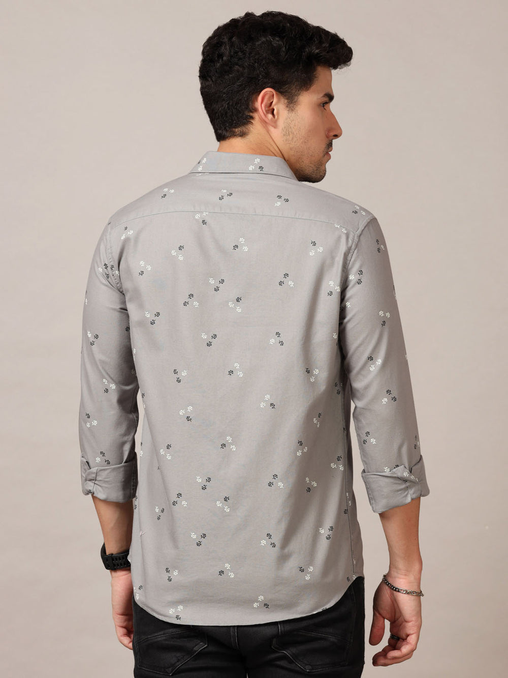Grey  Printed Shirt Printed Shirt Bushirt   