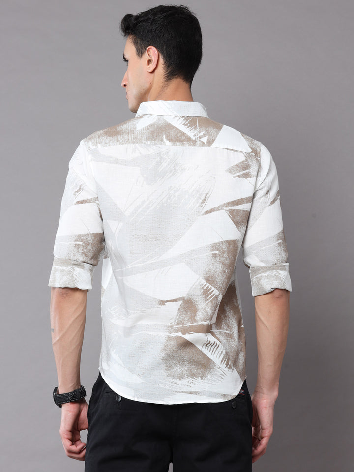 Scrawl Brownish Grey Shirt Printed Shirt Bushirt   