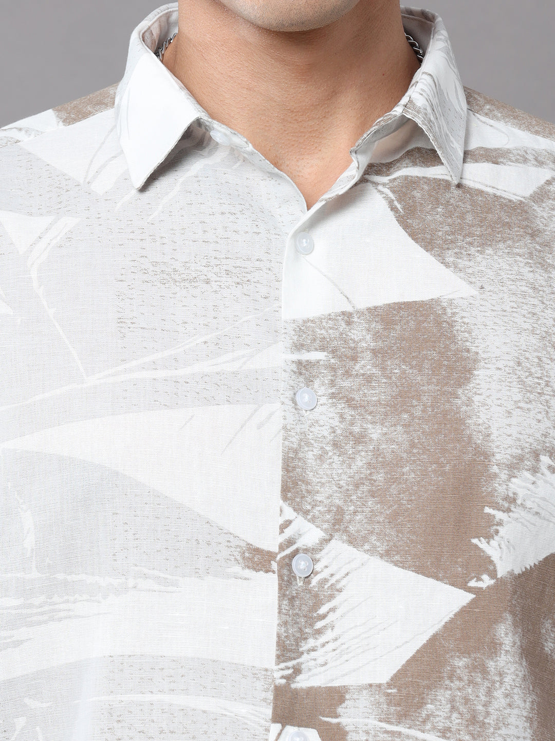 Scrawl Brownish Grey Shirt Printed Shirt Bushirt   