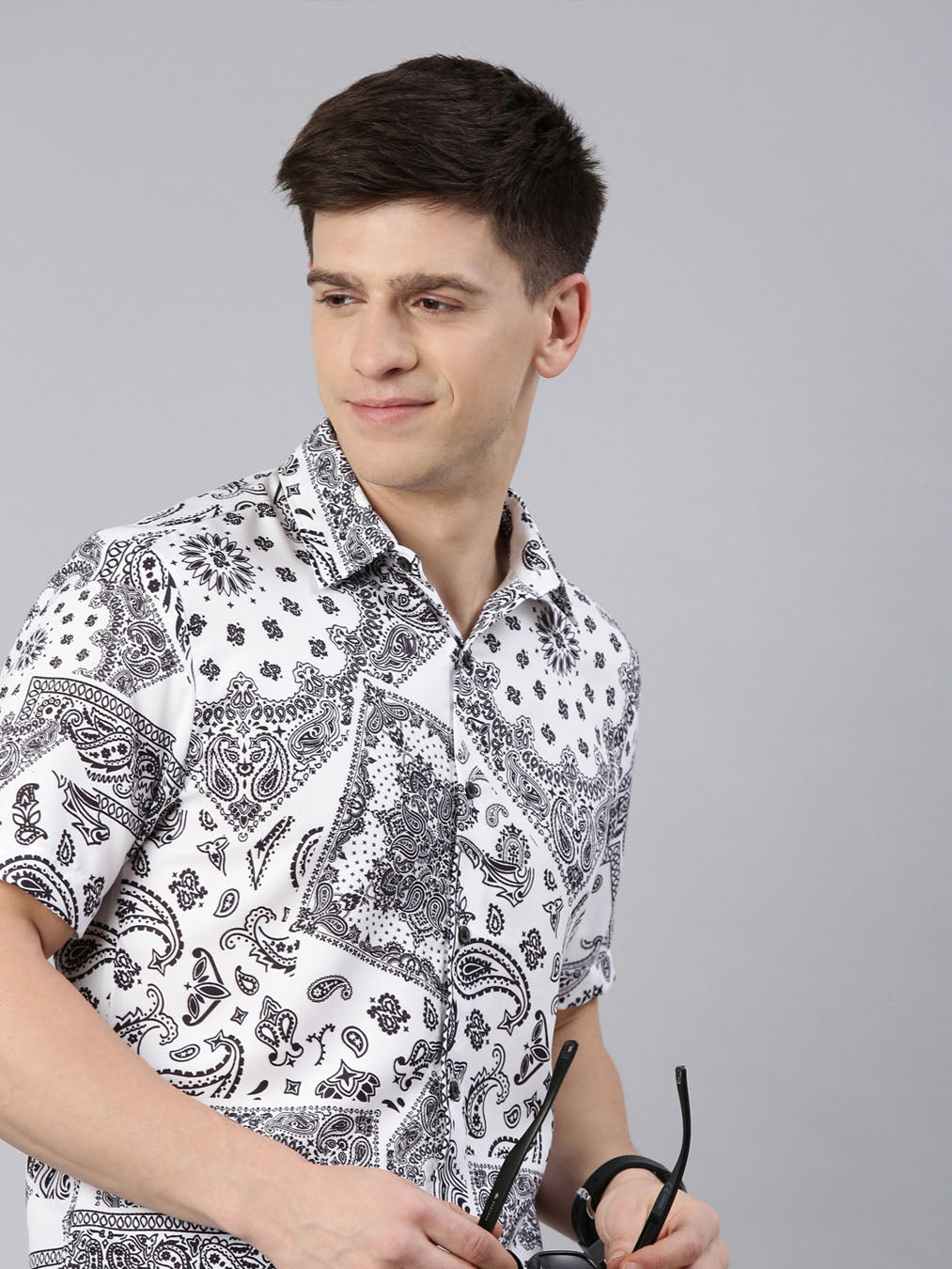 Ornamental Arcade White Shirt Printed Shirt Bushirt   