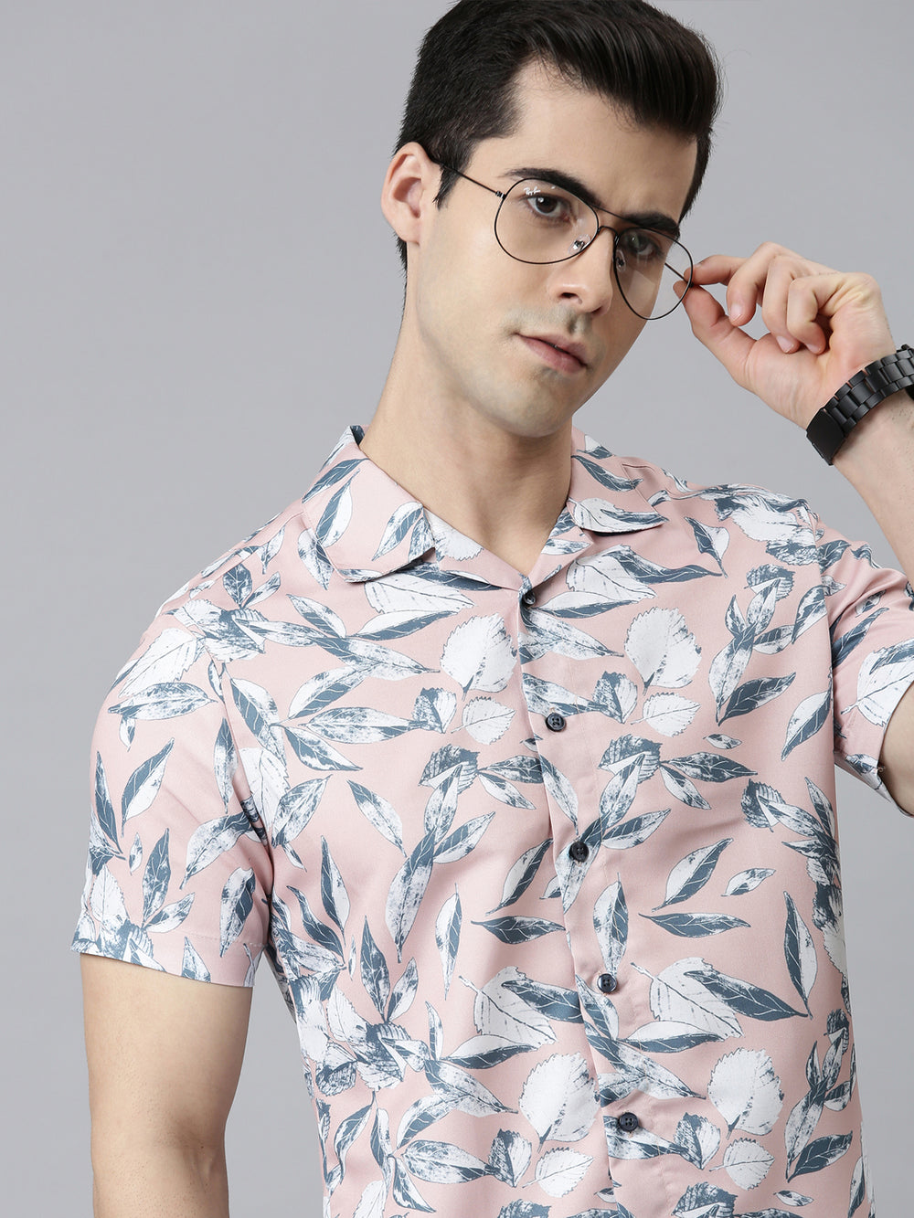 Spring Leaf Shirt Printed Shirt Bushirt   