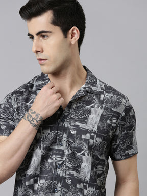Monstera leaf Shirt Printed Shirt Bushirt   