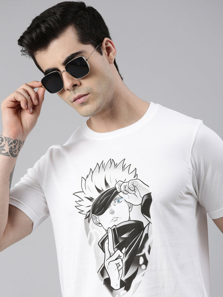 Jujutsu Kaisen - Gojo Satoru Anime T-Shirt Graphic T-Shirts Bushirt   