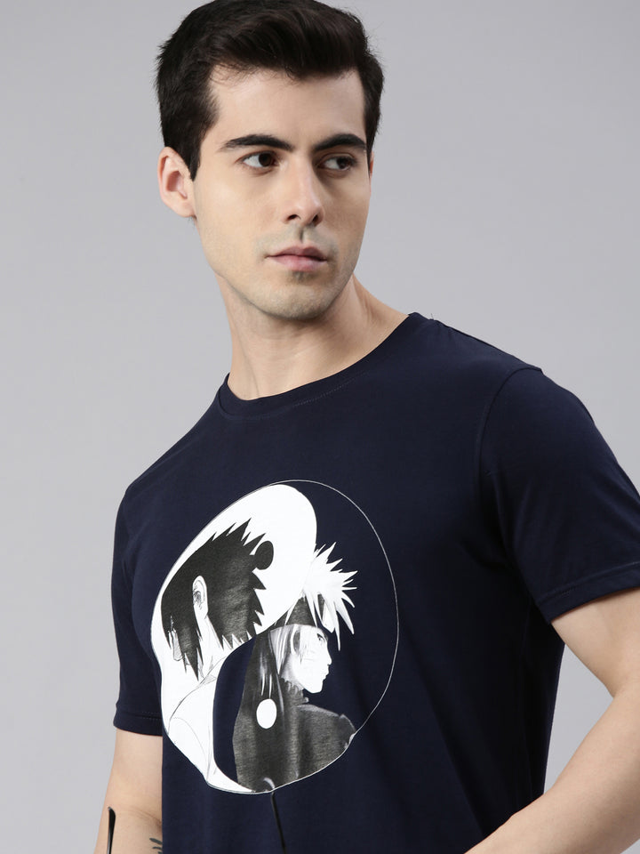 Demon's ying yang Anime T-Shirt Graphic T-Shirts Bushirt   