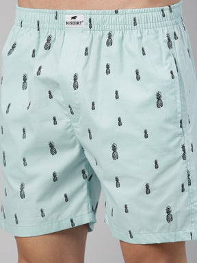 Pineapple Light Blue Boxers Boxers Bushirt   