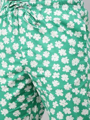 Floral Spring Green Pyjamas Pyjamas Bushirt   