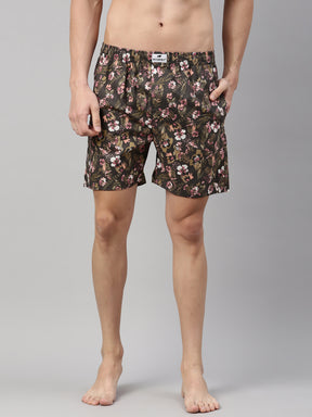 Floral Brown Boxers Boxers Bushirt   