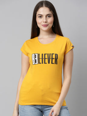 Believer T-Shirt Women's Graphic Tees Bushirt   