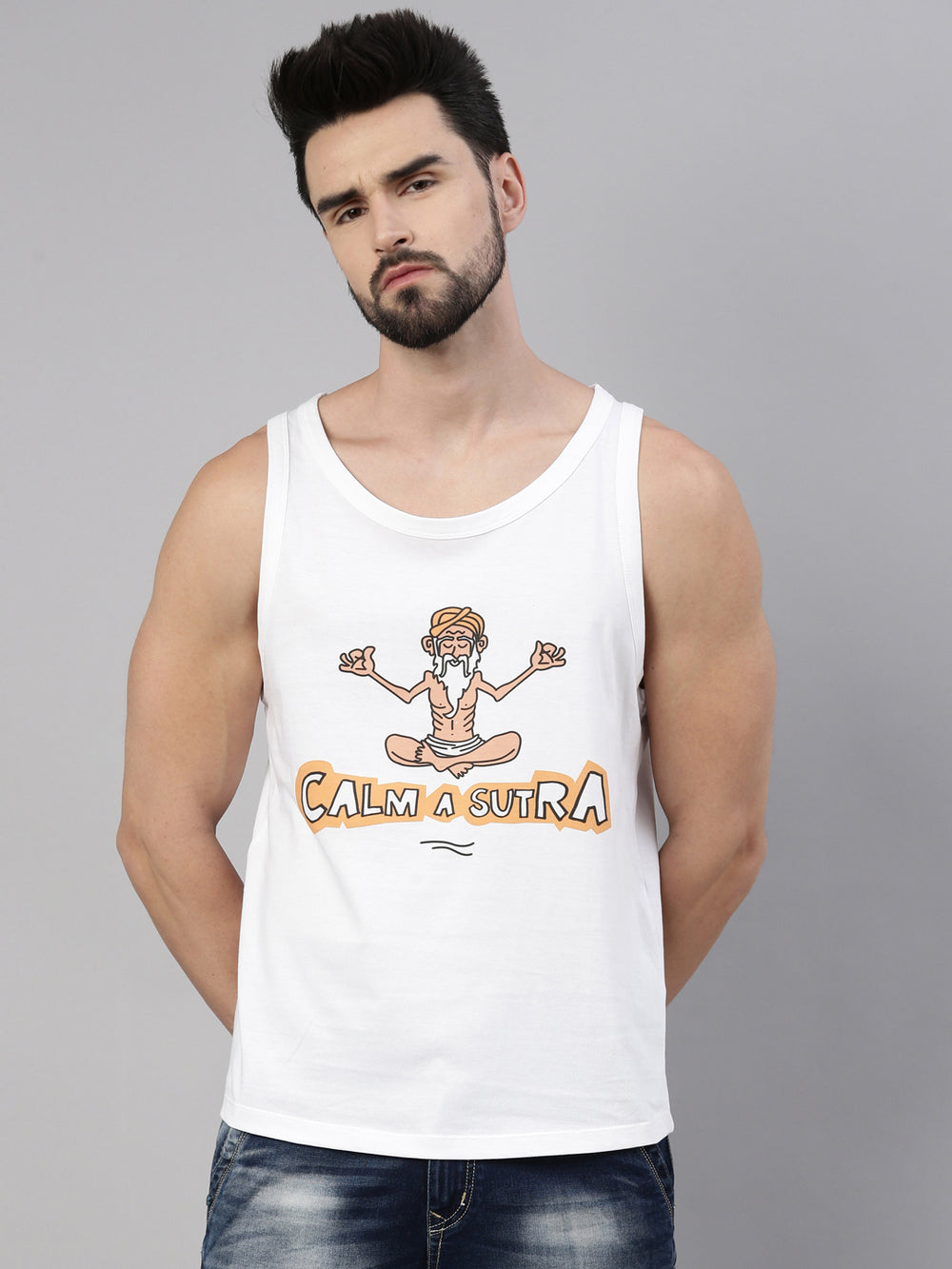 Calmasutra Sleeveless T-Shirt Vest Bushirt   