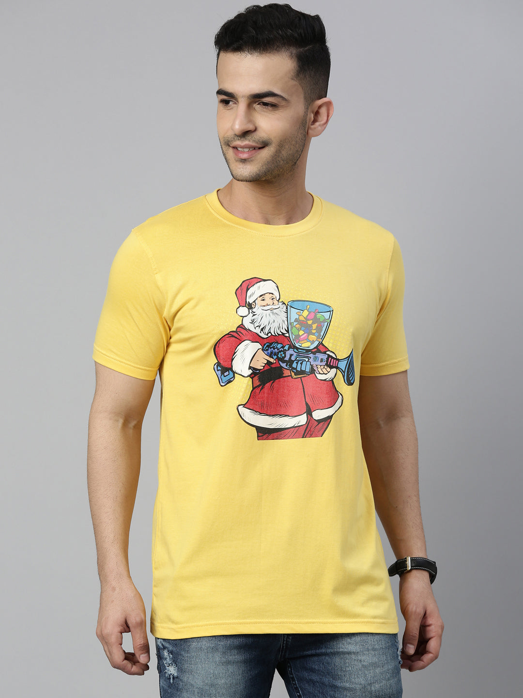 Santa With Candies T-Shirt Graphic T-Shirts Bushirt   