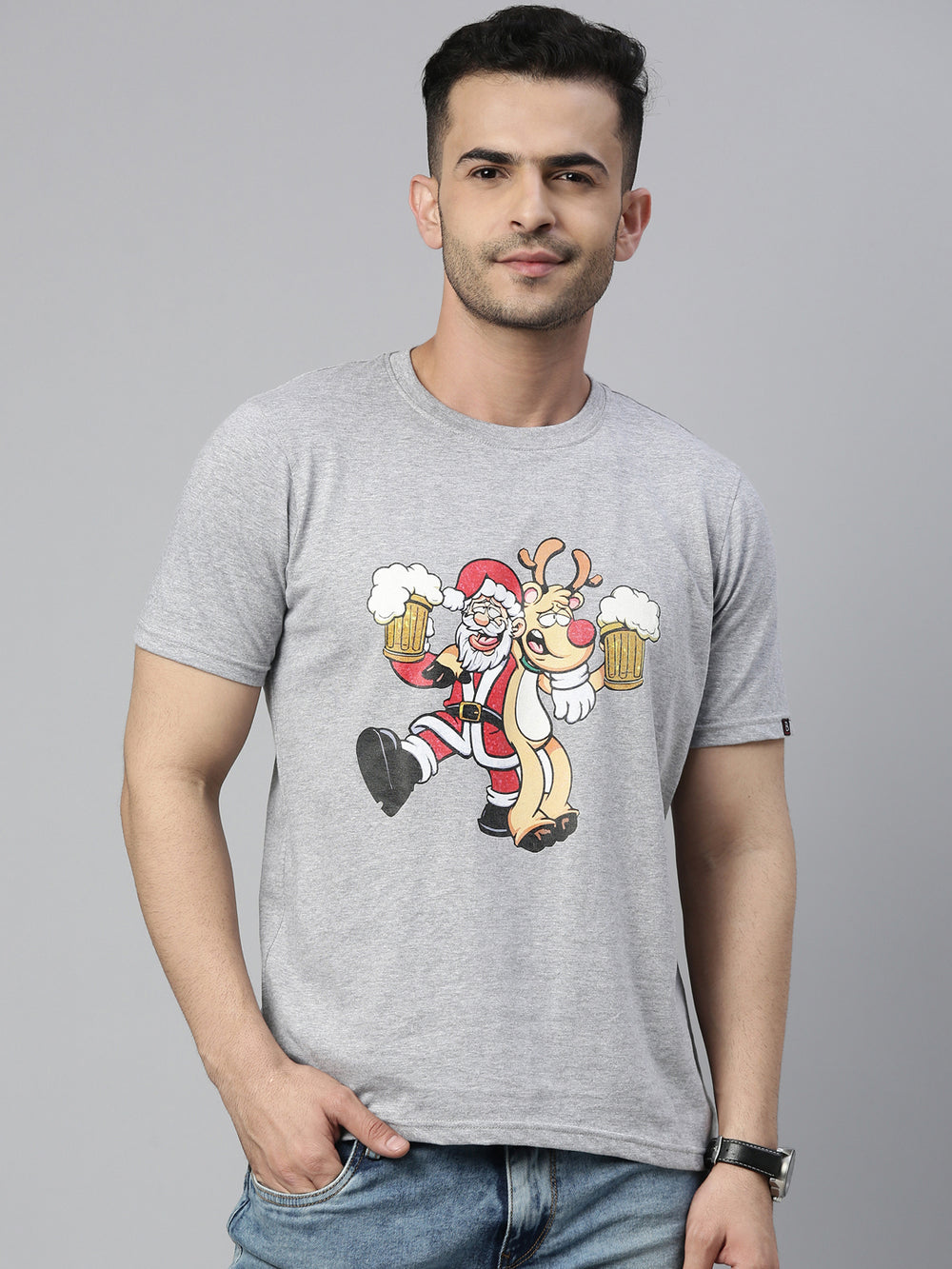 Cheers Santa T-Shirt Graphic T-Shirts Bushirt   