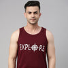 Explore Sleeveless T Shirt Vest Bushirt   