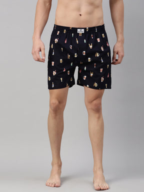 Cocktail Navy Blue Boxers Boxers Bushirt   