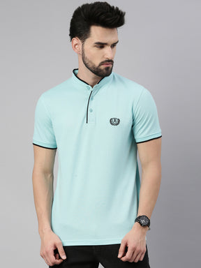 Bright Sky Chinese Collar Polo T-Shirt Polo Tees Bushirt   
