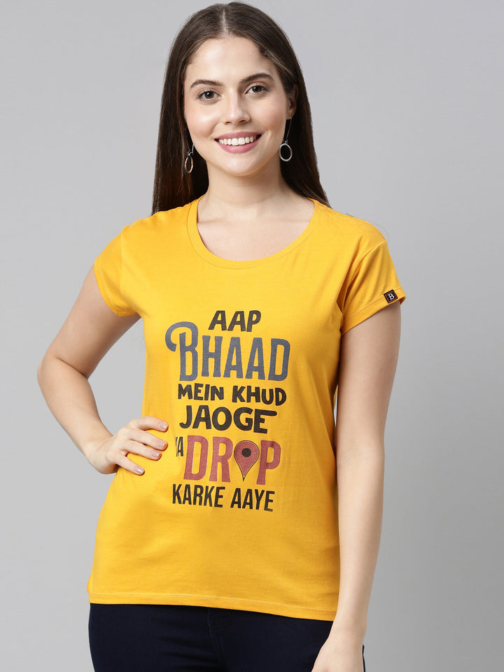 Bhaad Mai T-Shirt Women's Graphic Tees Bushirt   