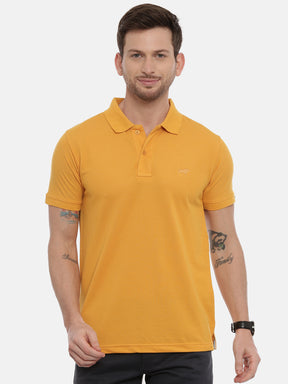 Mustard Polo Neck T-Shirt Polo Tees Bushirt   
