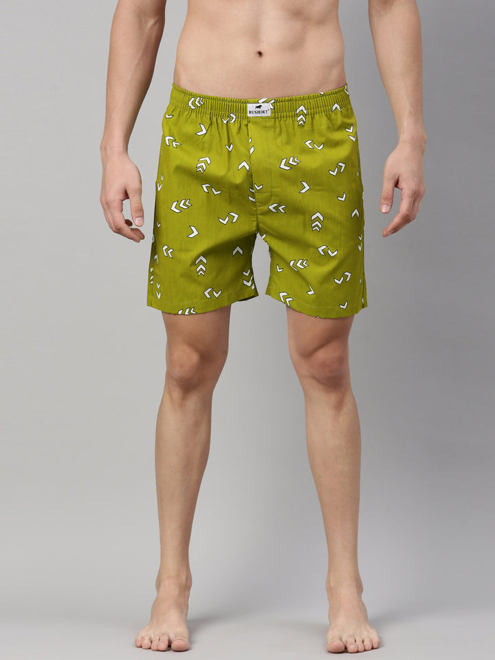 All Over Printed Pickle Green Boxers Boxers Bushirt   