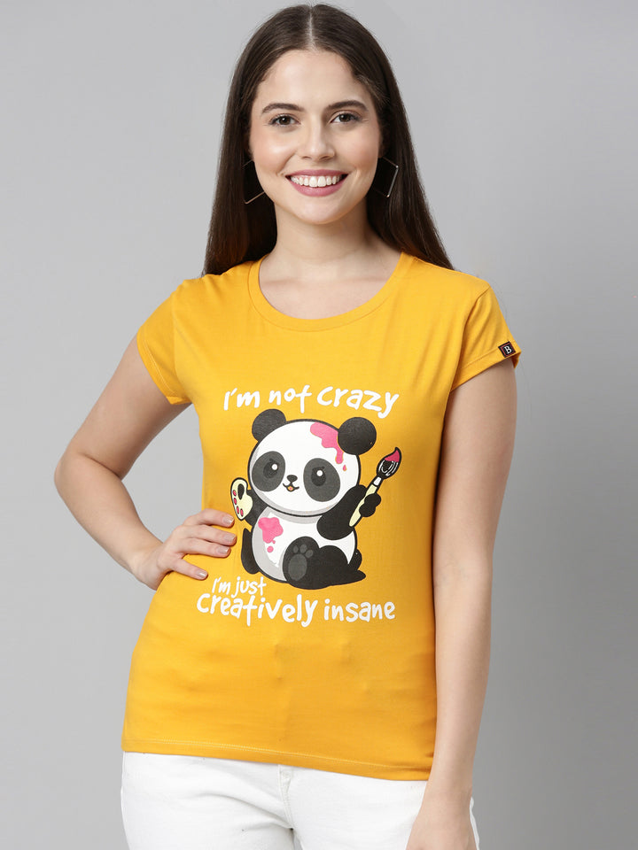 Creatively Insane T-Shirt Women's Graphic Tees Bushirt   