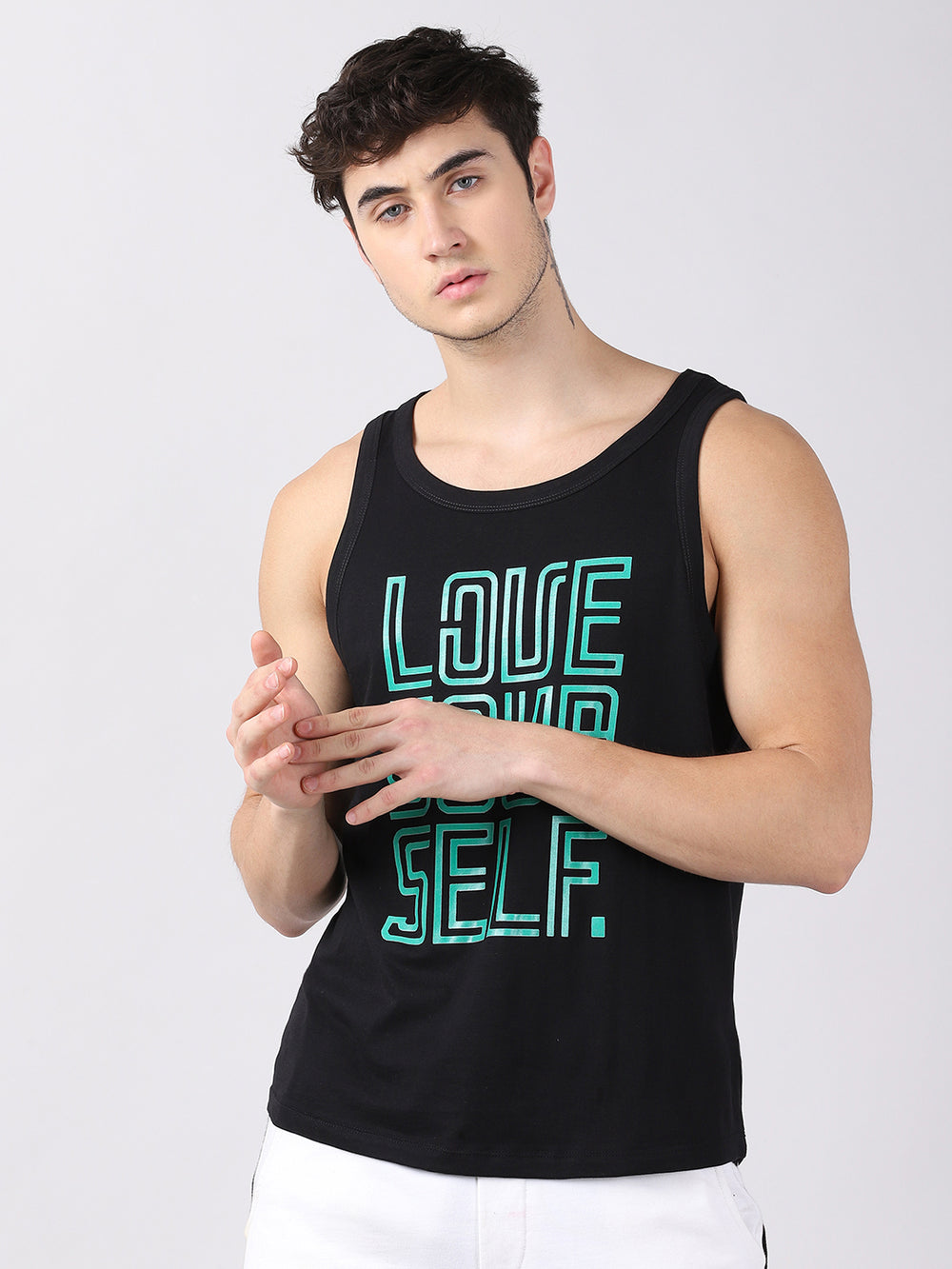 Love Ur Self Sleeveless T-Shirt Vest Bushirt   