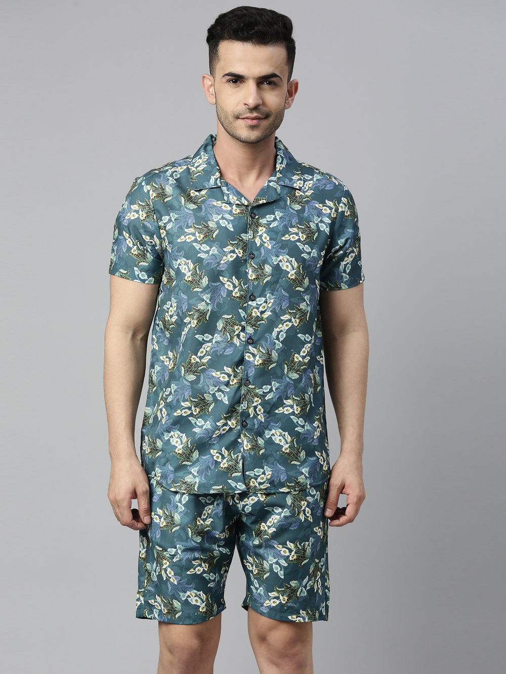 Tropical Blue Co-Ords Co-Ords Bushirt   