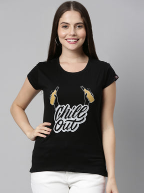 Chill Out T-Shirt Women's Graphic Tees Bushirt   