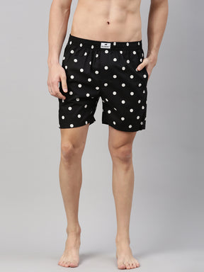 Polka Dots Black Boxers Boxers Bushirt   