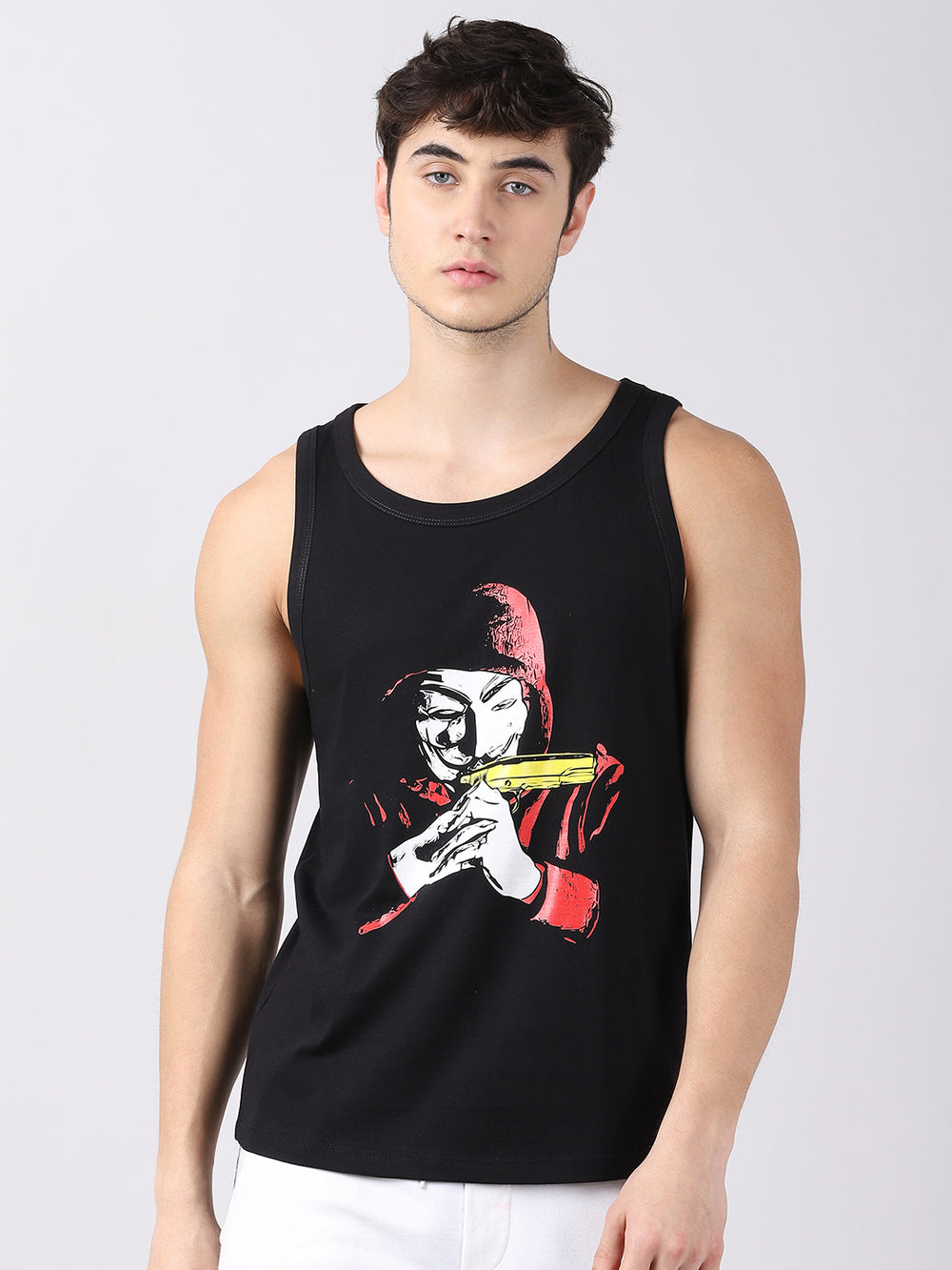 Gangster Sleeveless T-Shirt Vest Bushirt   