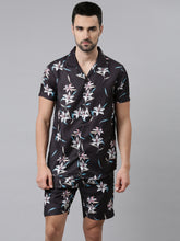 Hibiscus Black Co-Ords Co-Ords Bushirt   