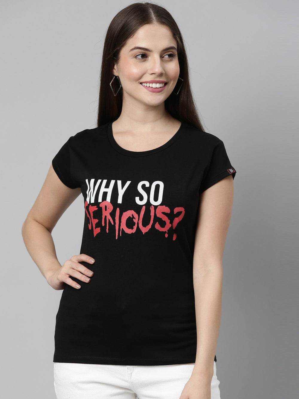 Why So Serious T-Shirt Women's Graphic Tees Bushirt   