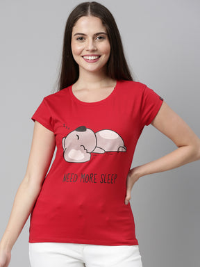 Need More Sleep T-Shirt Women's Graphic Tees Bushirt   