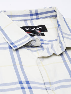Heritage Cream Checks Shirt Checks Shirt Bushirt   
