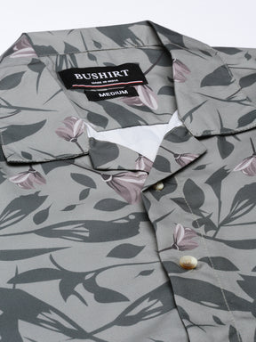 Spring Leaf Shirt Printed Shirt Bushirt   