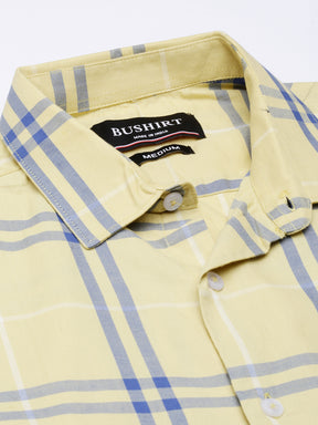 Heritage Yellow Checks Shirt Checks Shirt Bushirt   