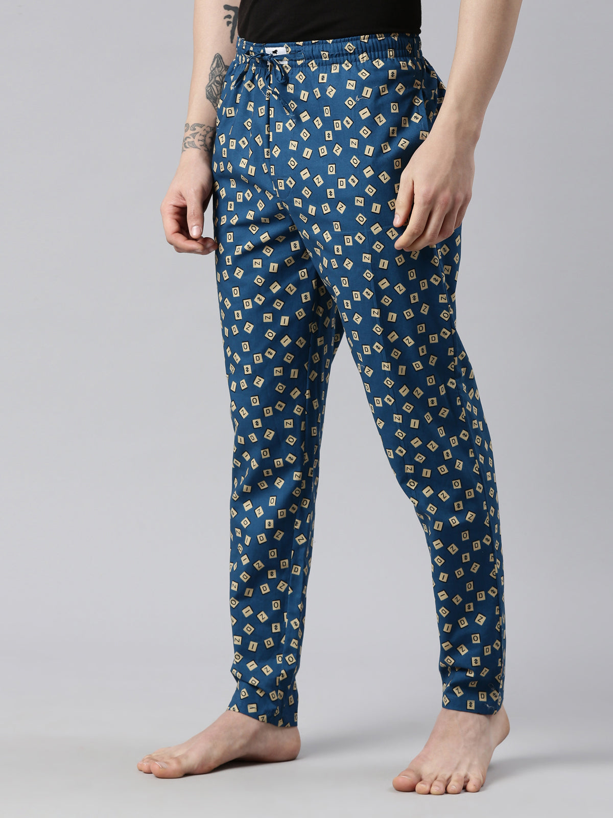 Alphabetic Teal Blue Pyjamas Pyjamas Bushirt   