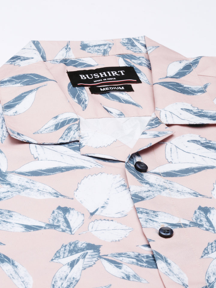 Spring Leaf Shirt Printed Shirt Bushirt   