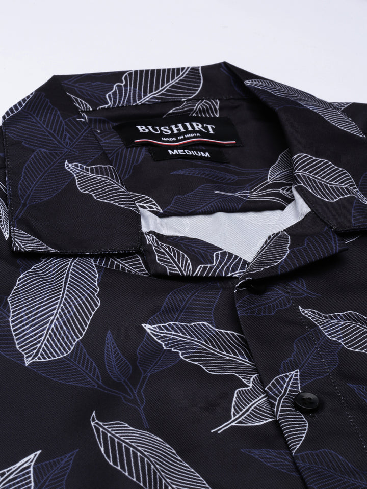 Leaf Print Shirt Printed Shirt Bushirt   