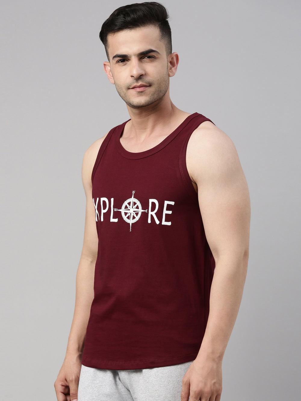 Explore Sleeveless T Shirt Vest Bushirt   