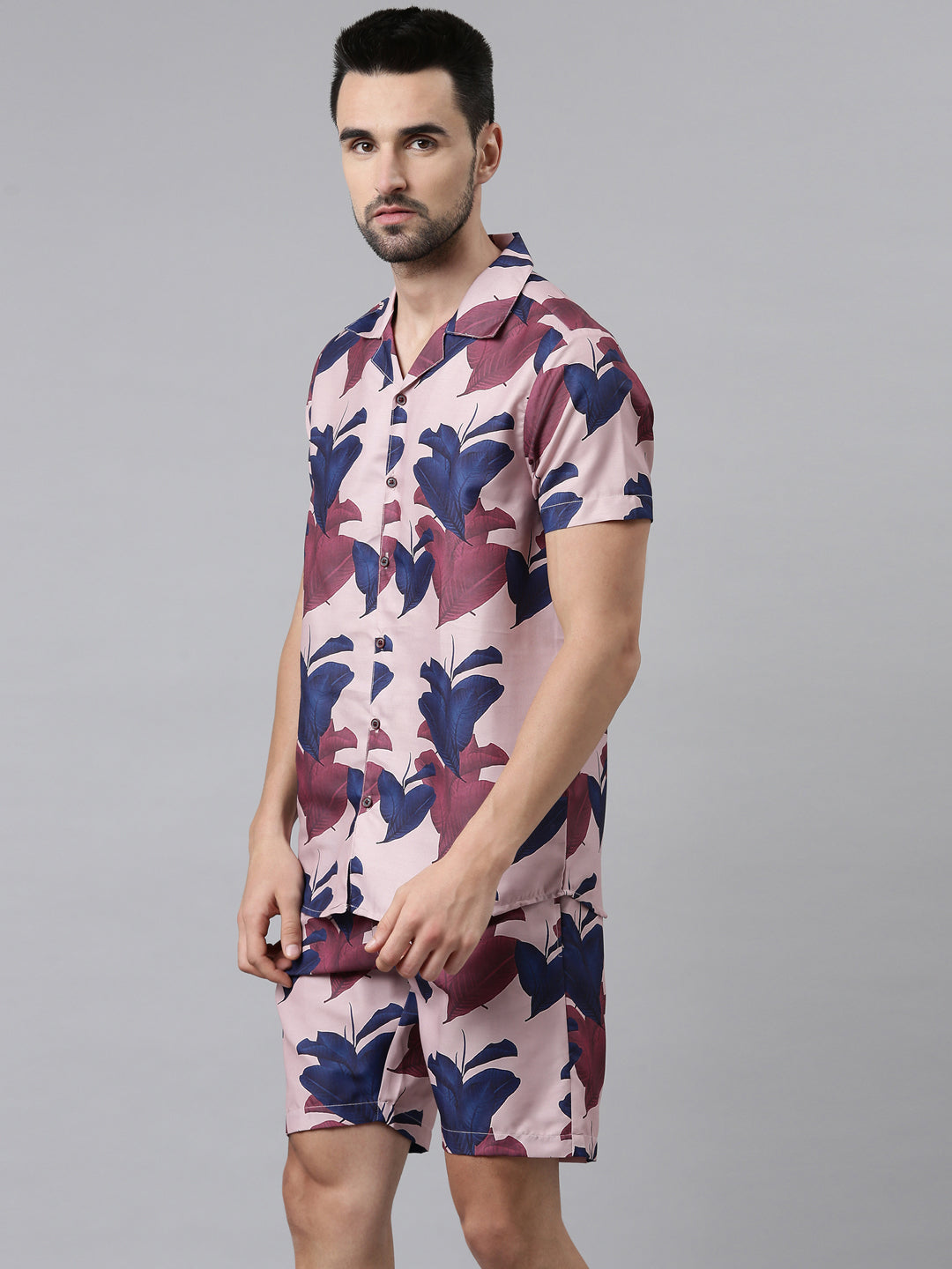 Onion Pink Printed Co-Ords Co-Ords Bushirt   